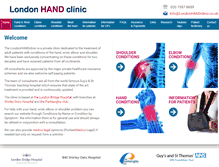 Tablet Screenshot of londonhandclinic.co.uk